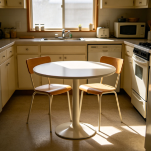 Round Two‑Person Dining Table for Small Kitchens
