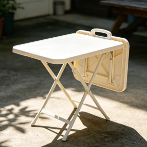 Folding Plastic Dining Table with Carrying Handle